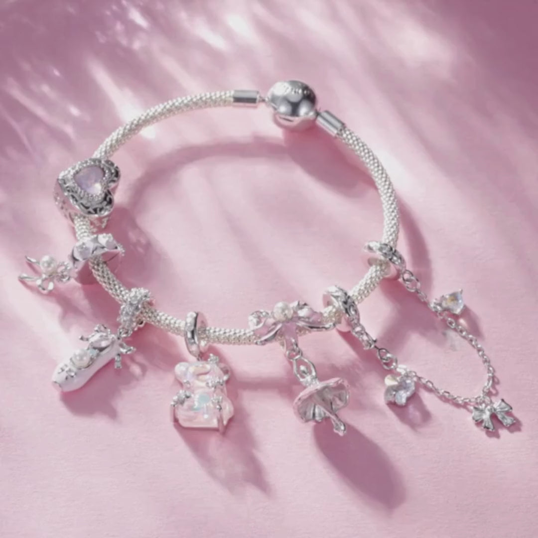 Charm My Life in 925 Silver - Ballet Slipper Pendant